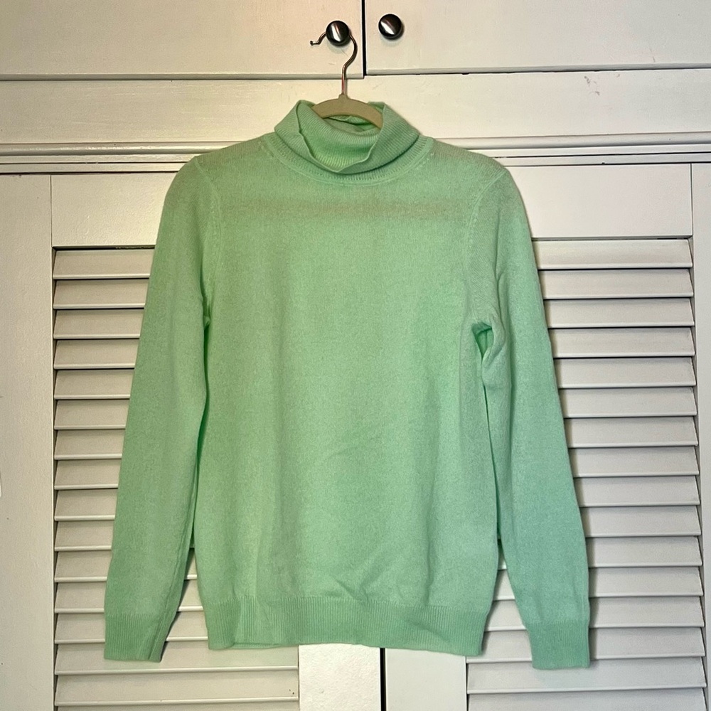 Charter Club Cashmere Sweater in Soft Mint Green